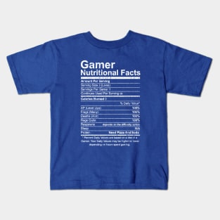 Gamer Nutritional Facts Kids T-Shirt